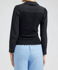 Current Air - Collared Knit Top