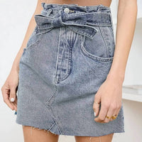 Free People - East of Eden Denim Mini Skirt