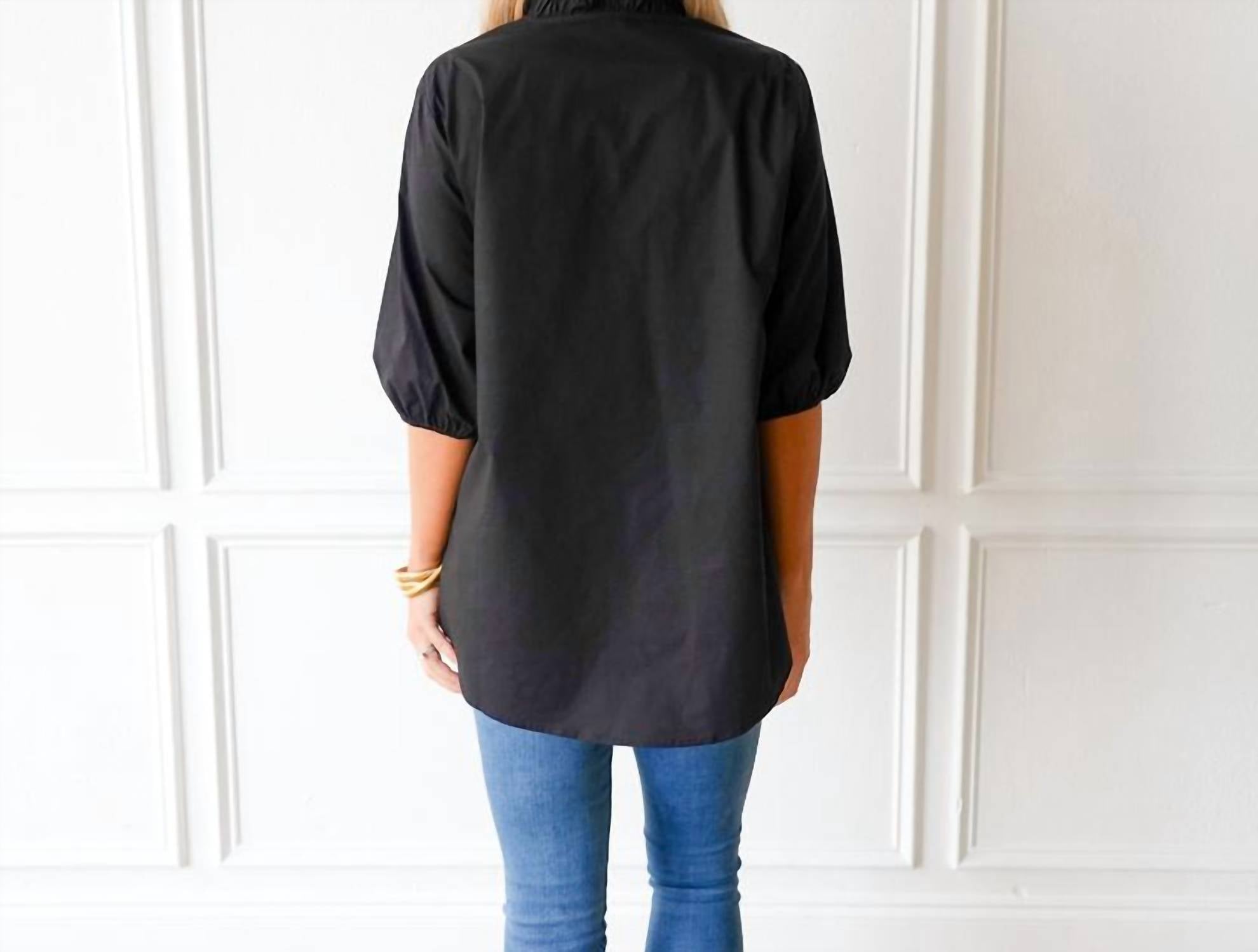 Caryn Lawn - Kit Ruffled V-neck Top
