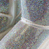 Doe A Dear - Little Girls Holographic Rhinestone Fashion Boots