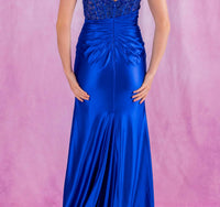 Sherri Hill - Fitted Sequin Lace Bodice Gown