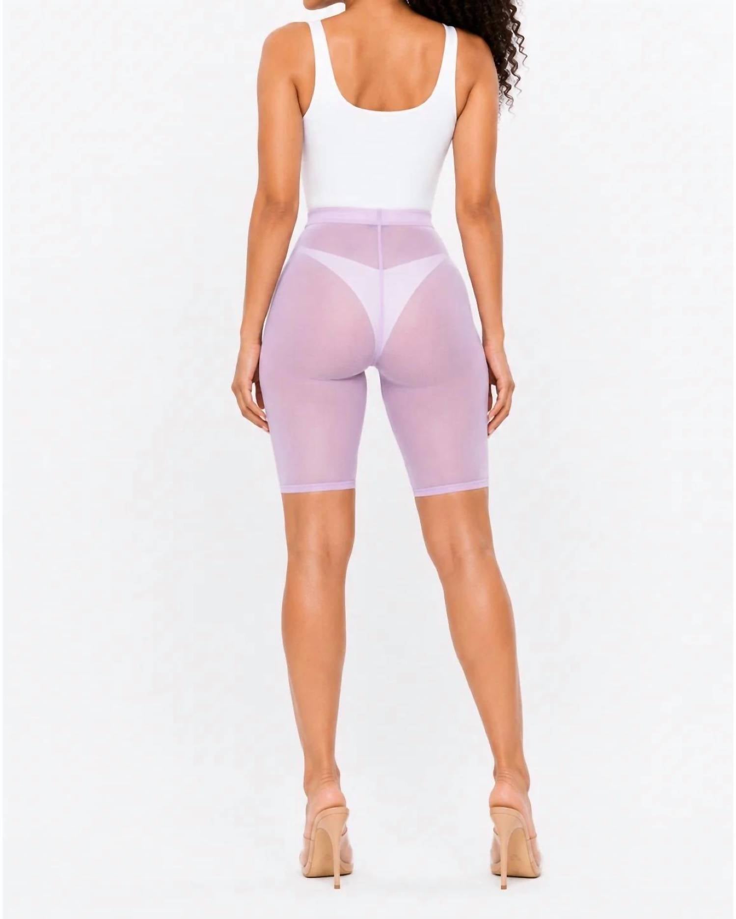 Jnk - On One Stretch Mesh Biker Shorts with Sheer