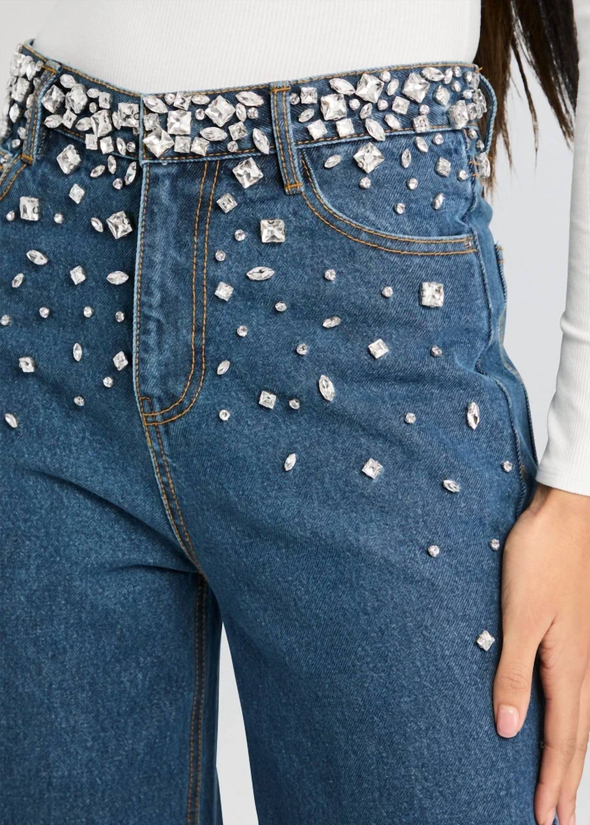 Retrofete - Jenna Crystal Wide Leg Jean