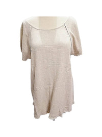 Umgee - Women's Solid Linen Short Sleeve Top