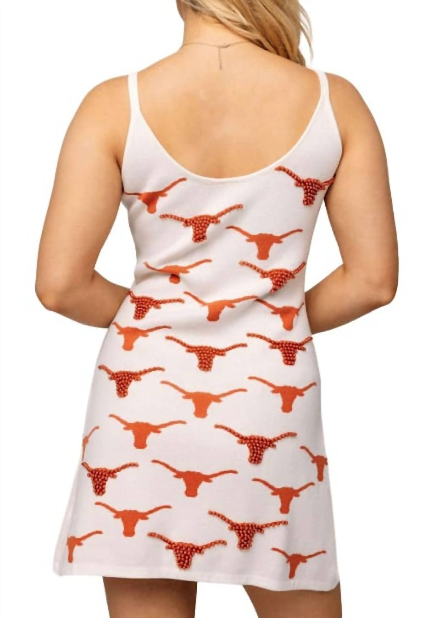 Queen Of Sparkles - Licensed Texas Knit Rhinestone Mascot Tank Dress