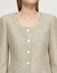 Lafayette 148 - Sequin Speckled Tweed Fitted Jacket