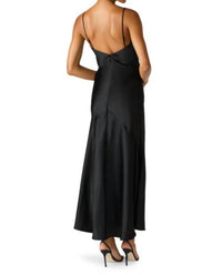STEVE MADDEN Myla Maxi Slip Dress in black - women's dress - detail view