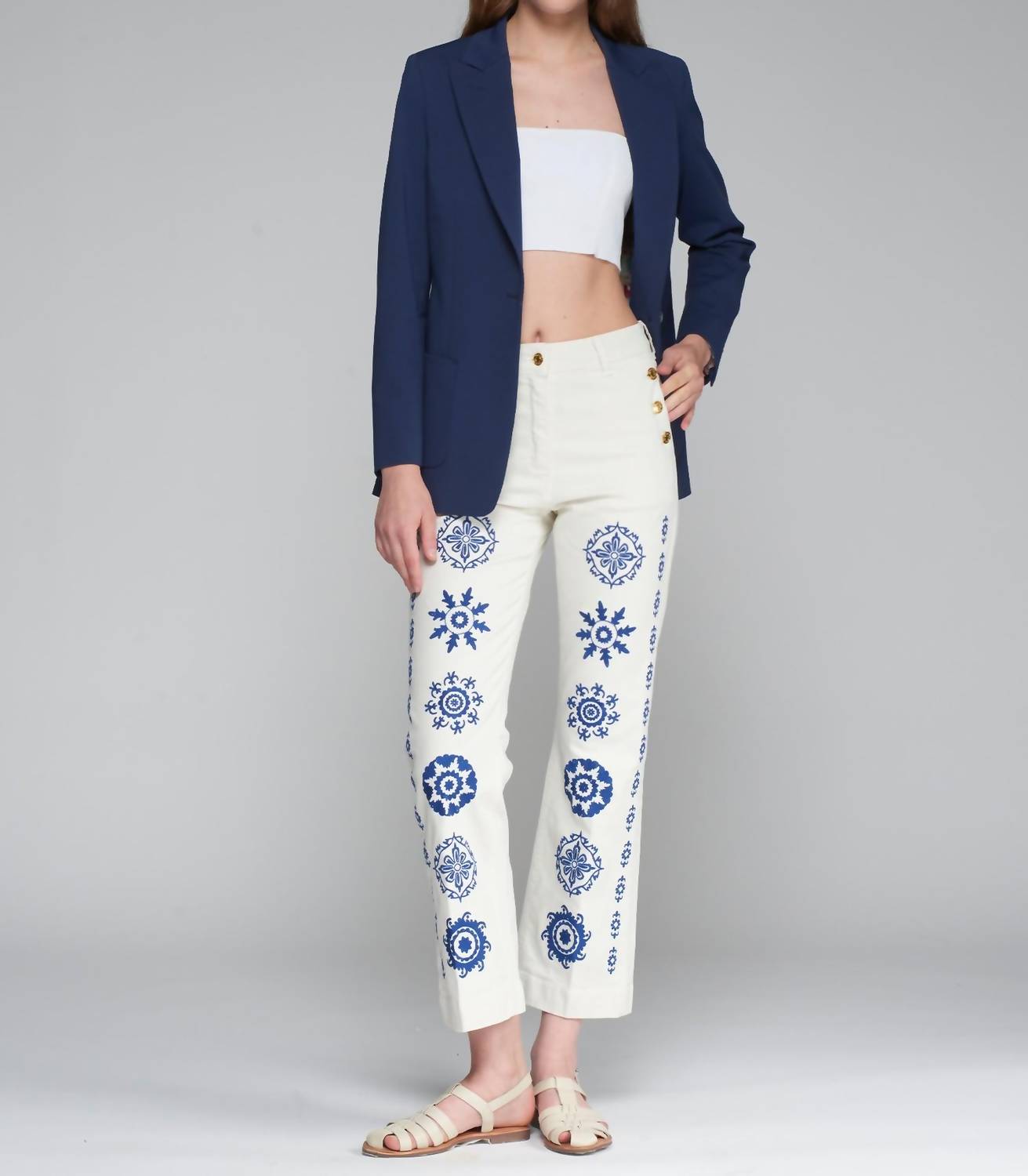 Vilagallo - Amelie Embroidered Trouser