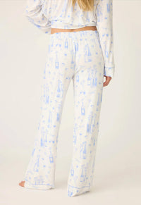 PJ Salvage Parisian Dreams Pajama Pant in white - women's intimate - alternate view