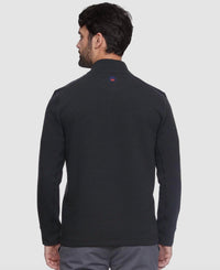 Flags & Anthem Warren Quarter Zip Pullover in charcoal - men's long sleeve top - alternate view