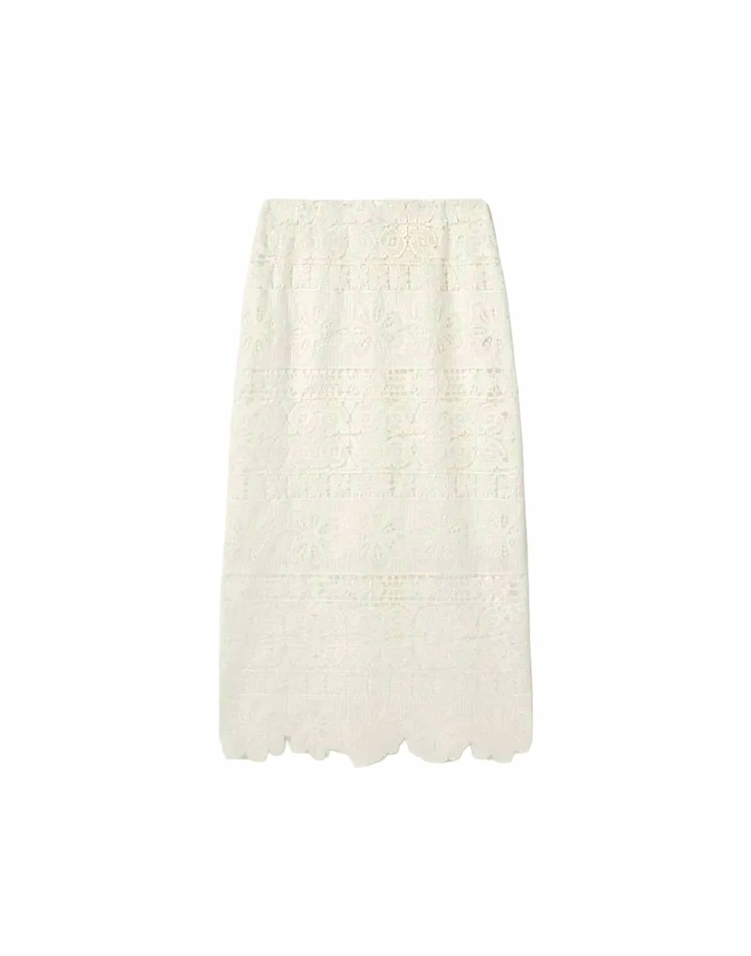 La Doublej - Lacey Macrame Pencil Skirt