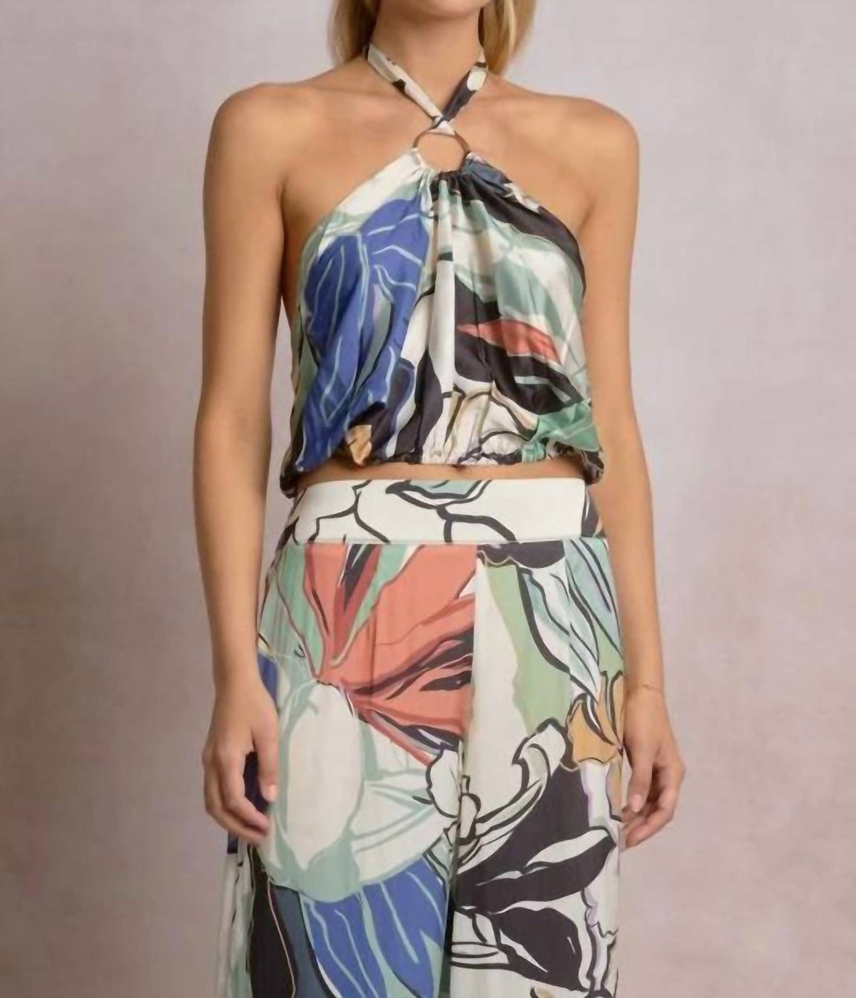 Elan - Women's Botanical Halter Top