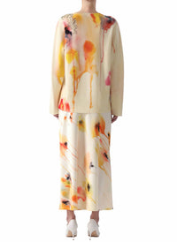Jason Wu - Watercolor Floral Merino Knit Sweater