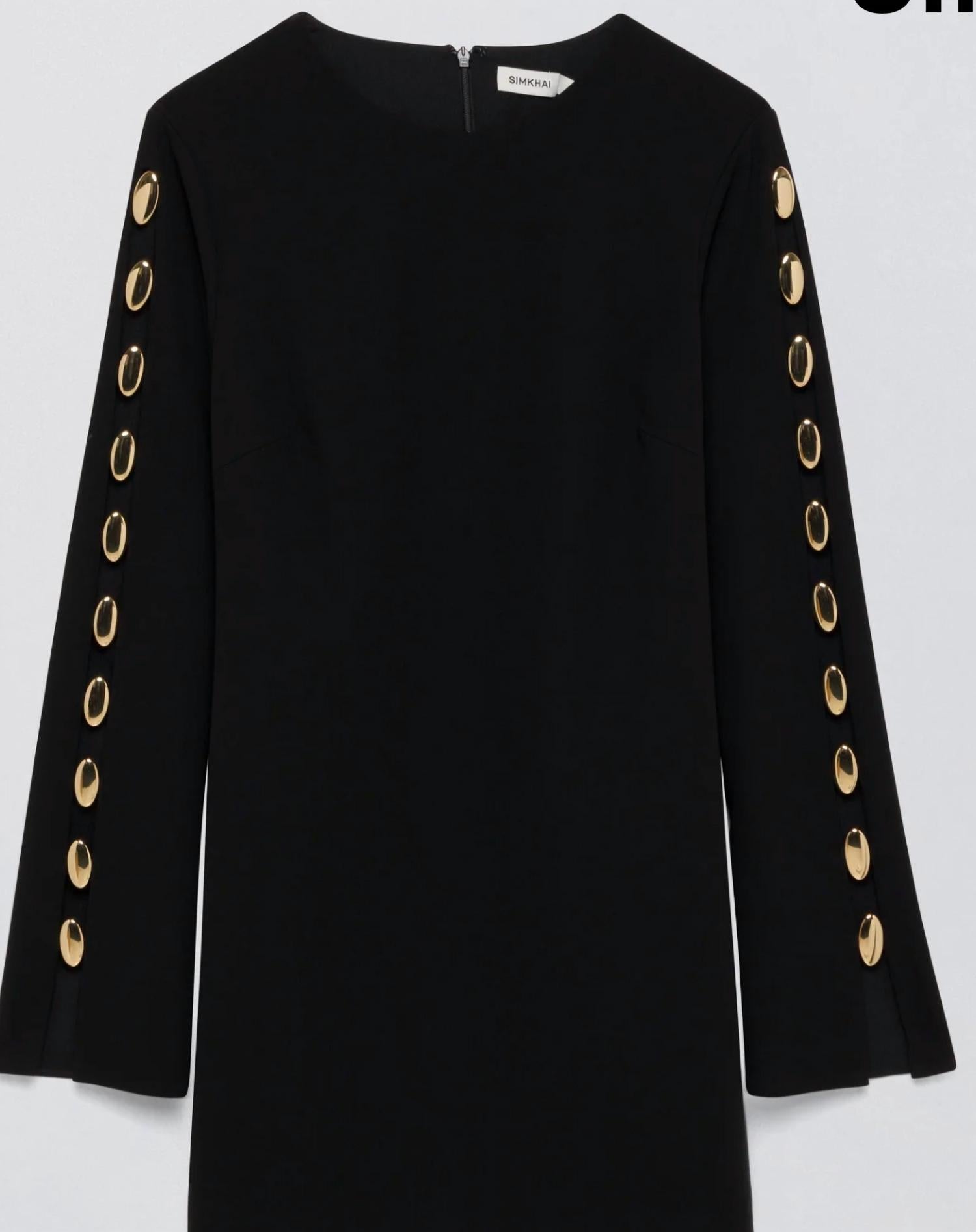 SIMKHAI Joisian Mini Dress in black - women's dress - alternate view