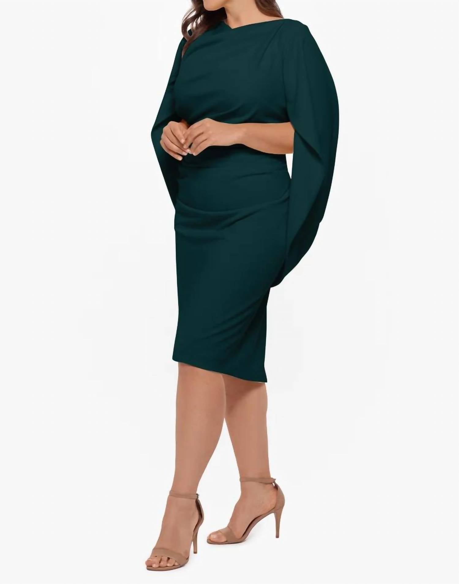 Betsy & Adam - Scuba Crepe Caplet Knee Dress