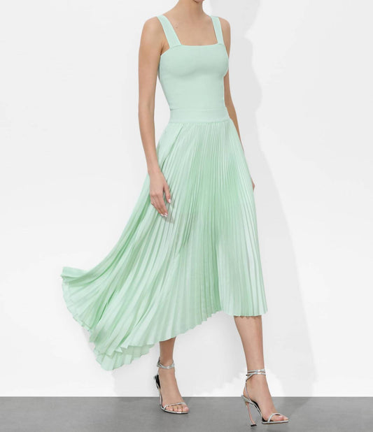 Alice + Olivia - Jenara Asymmetrical Pleated Midi Skirt