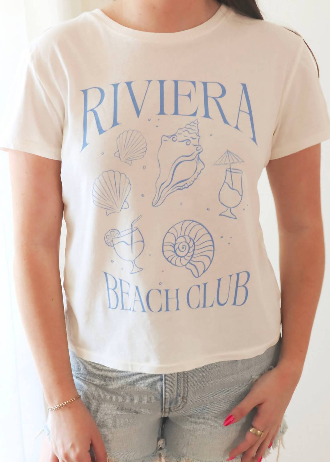 Z Supply Riviera Tourist Tee in sea salt - women's t-shirt