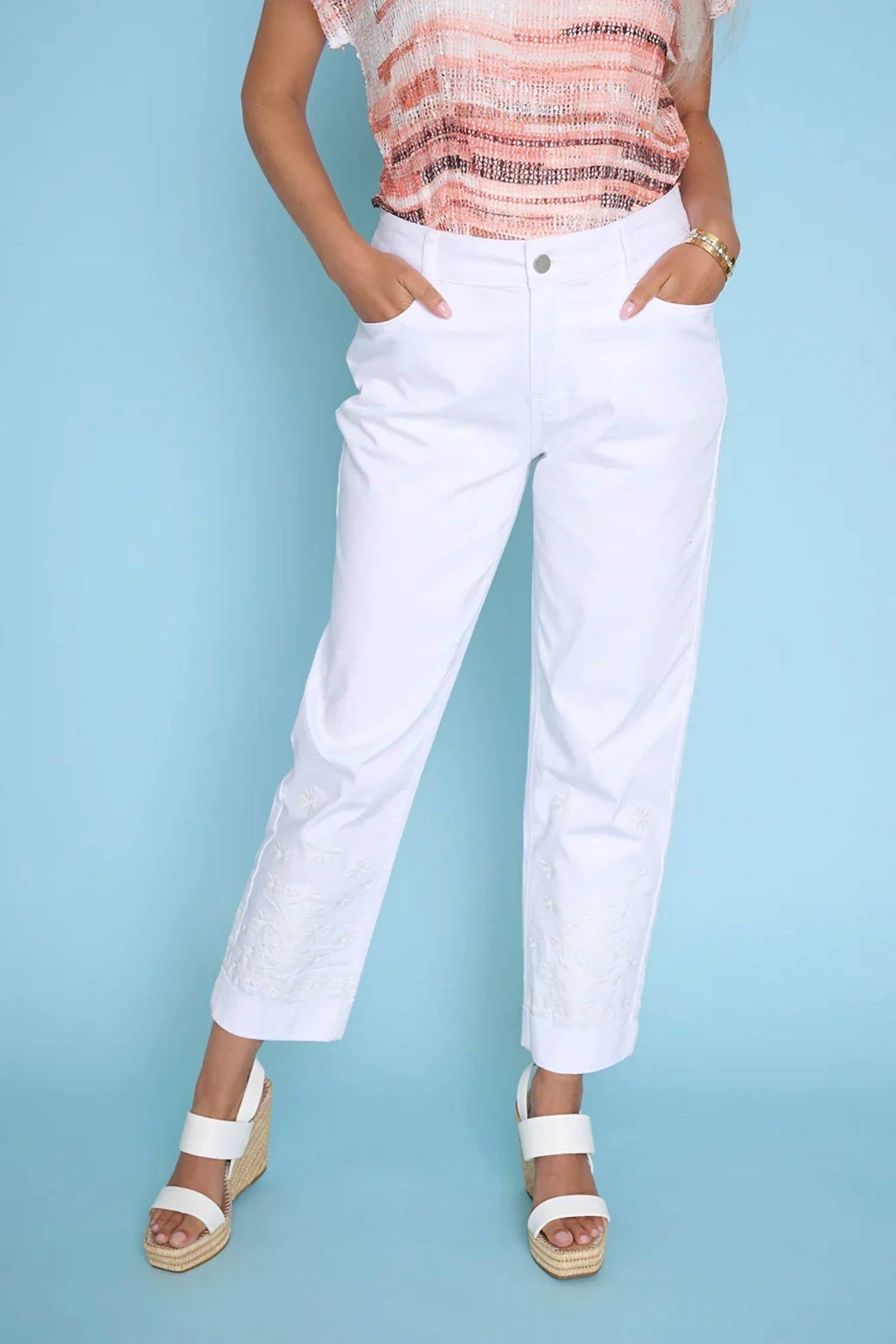 Picadilly - Embellished Ankle-length Cuffed Jean