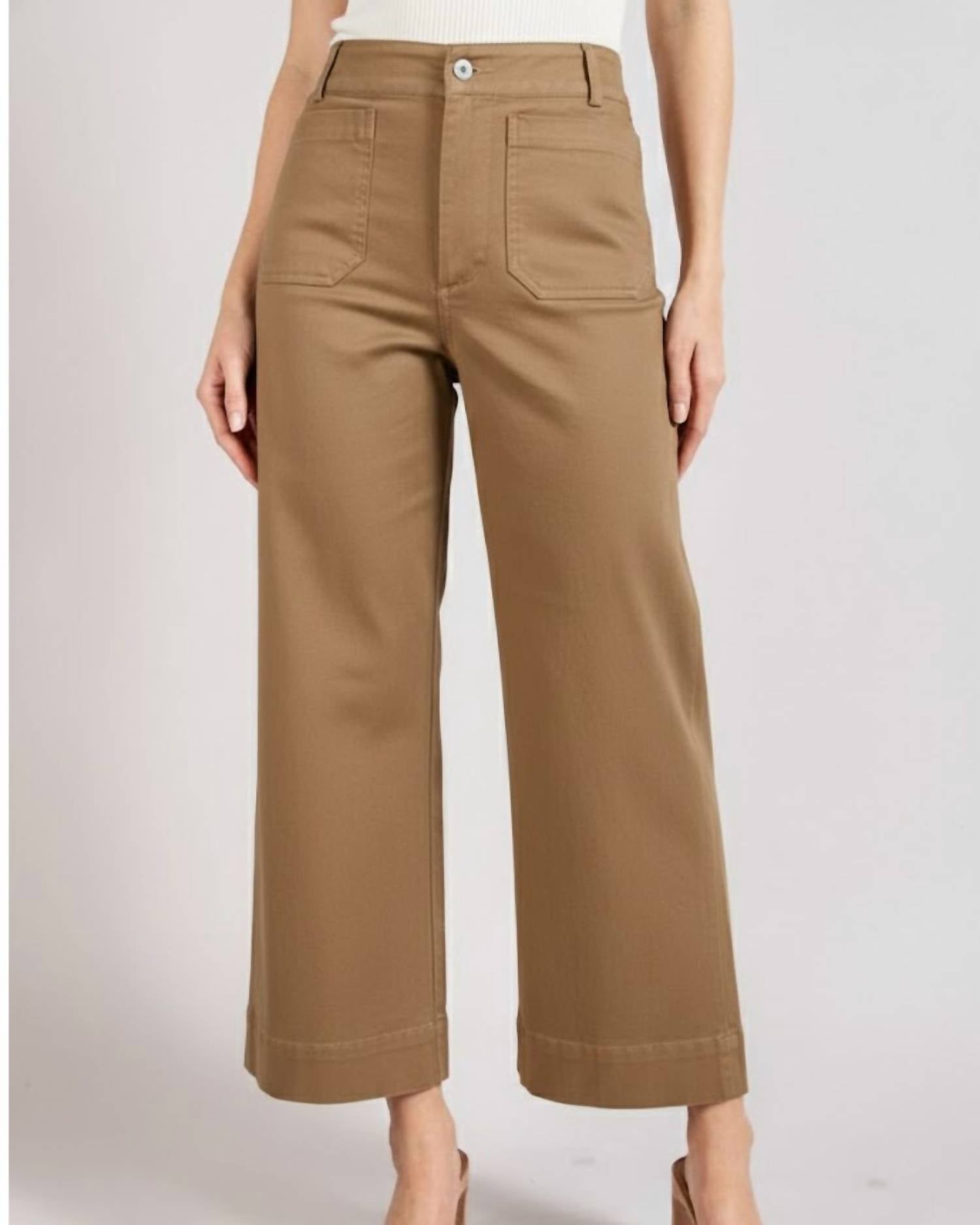 Ee:Some - Cropped Wide Leg Pants