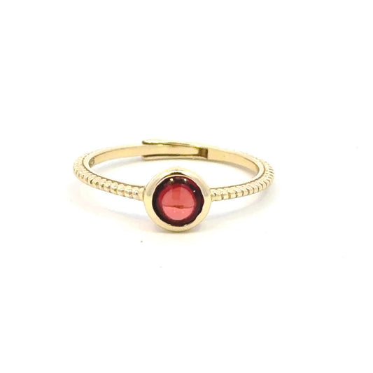 Aamiaa - Color Candy Collection Ring With 5mm Round Garnet