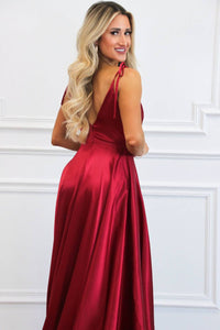 Cinderella Divine - Born To Love You Satin Slit Formal Dress
