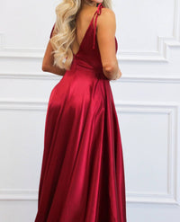 Cinderella Divine - Born To Love You Satin Slit Formal Dress