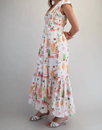 Ee:Some - Desert Inspired V-Neck Maxi Dress
