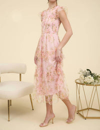 Blu Pepper - Lucia Floral Smocked Tiered Maxi Dress