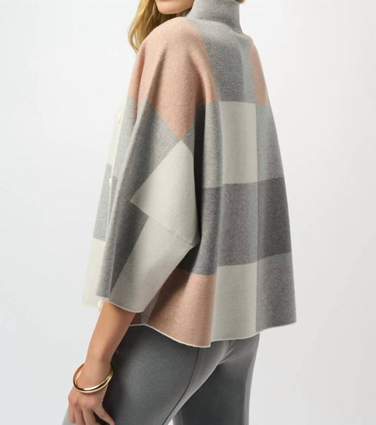 Joseph Ribkoff - Plaid Jacquard Sweater Knit Top