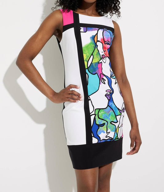 Joseph Ribkoff - Face Print Sheath Dress