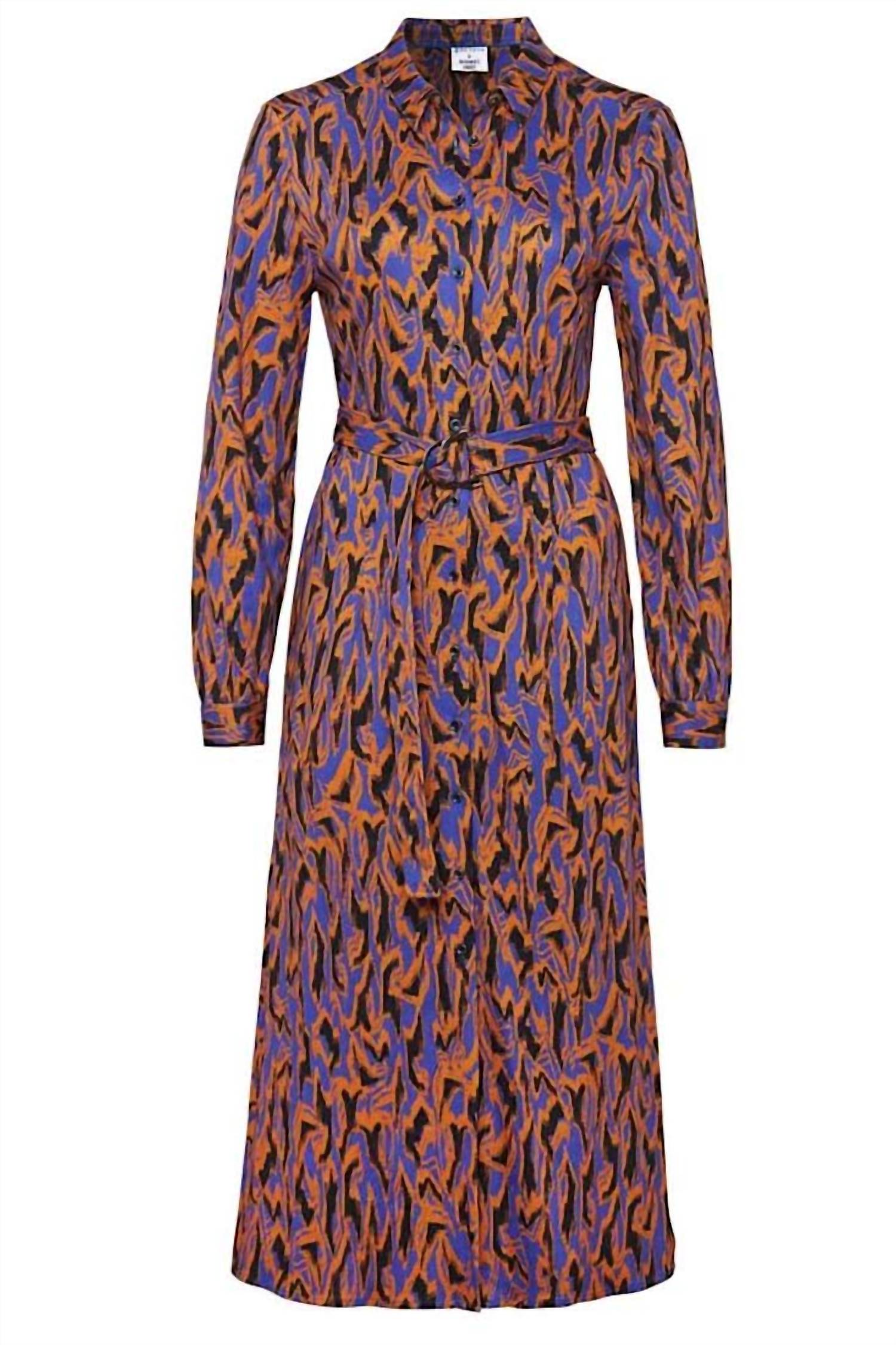 Desoto - Abstract Print Midi Shirtdress