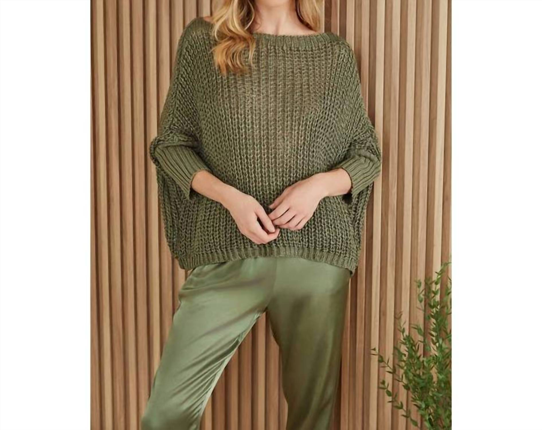 Milio Milano - Boatneck Drop Shoulder Long Sleeve Sweater