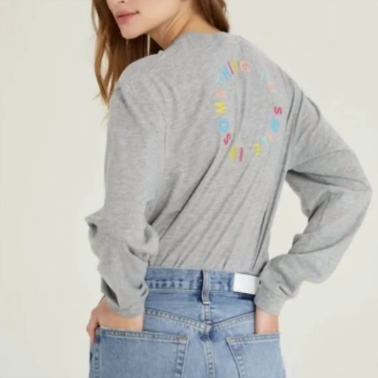 Something Navy - Women's Long Sleeve Logo Tee