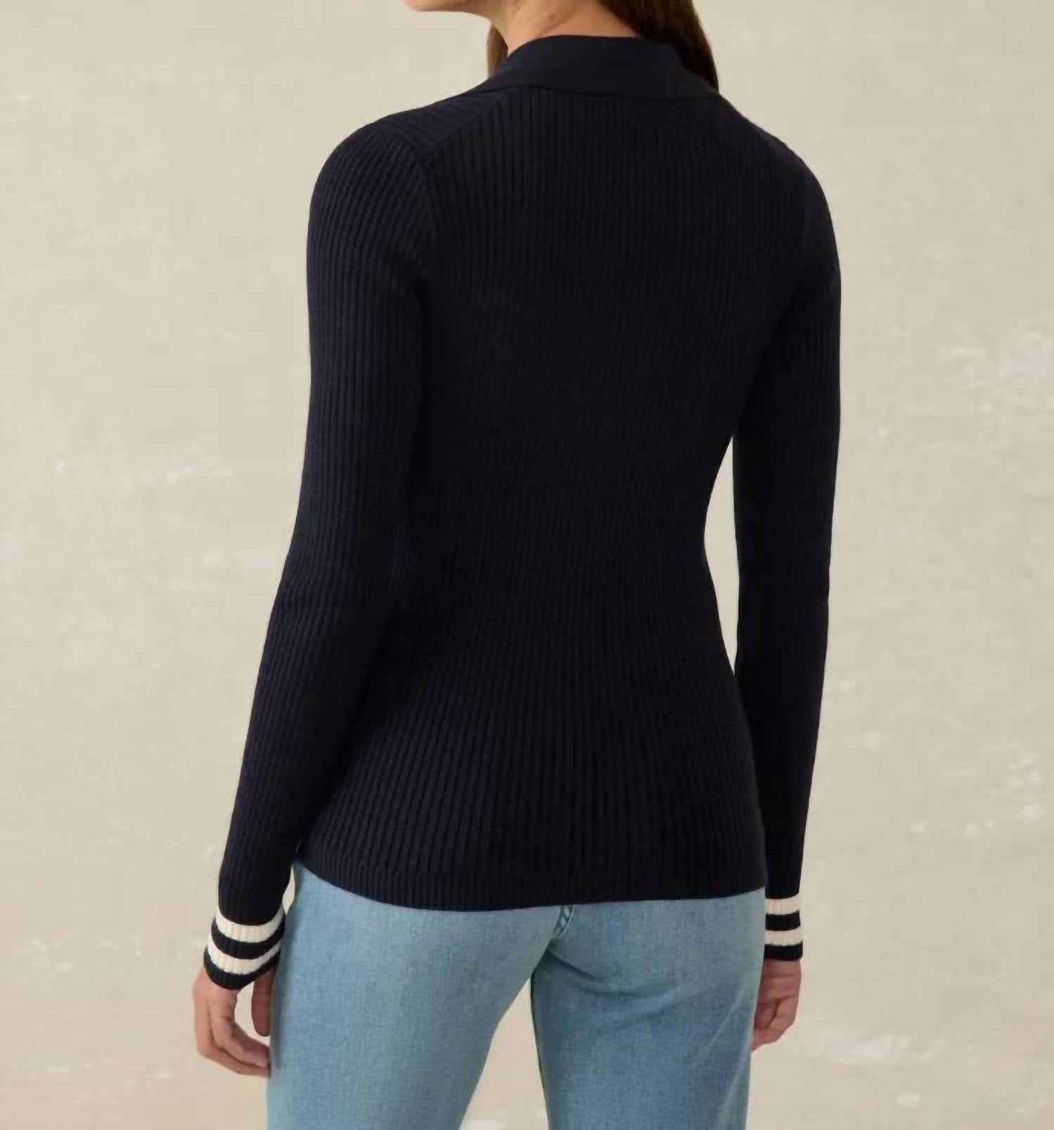 Faherty - Shiloh Sweater Polo Top - Plus