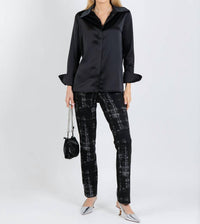 Joseph Ribkoff - Plaid Print Pull On Pants