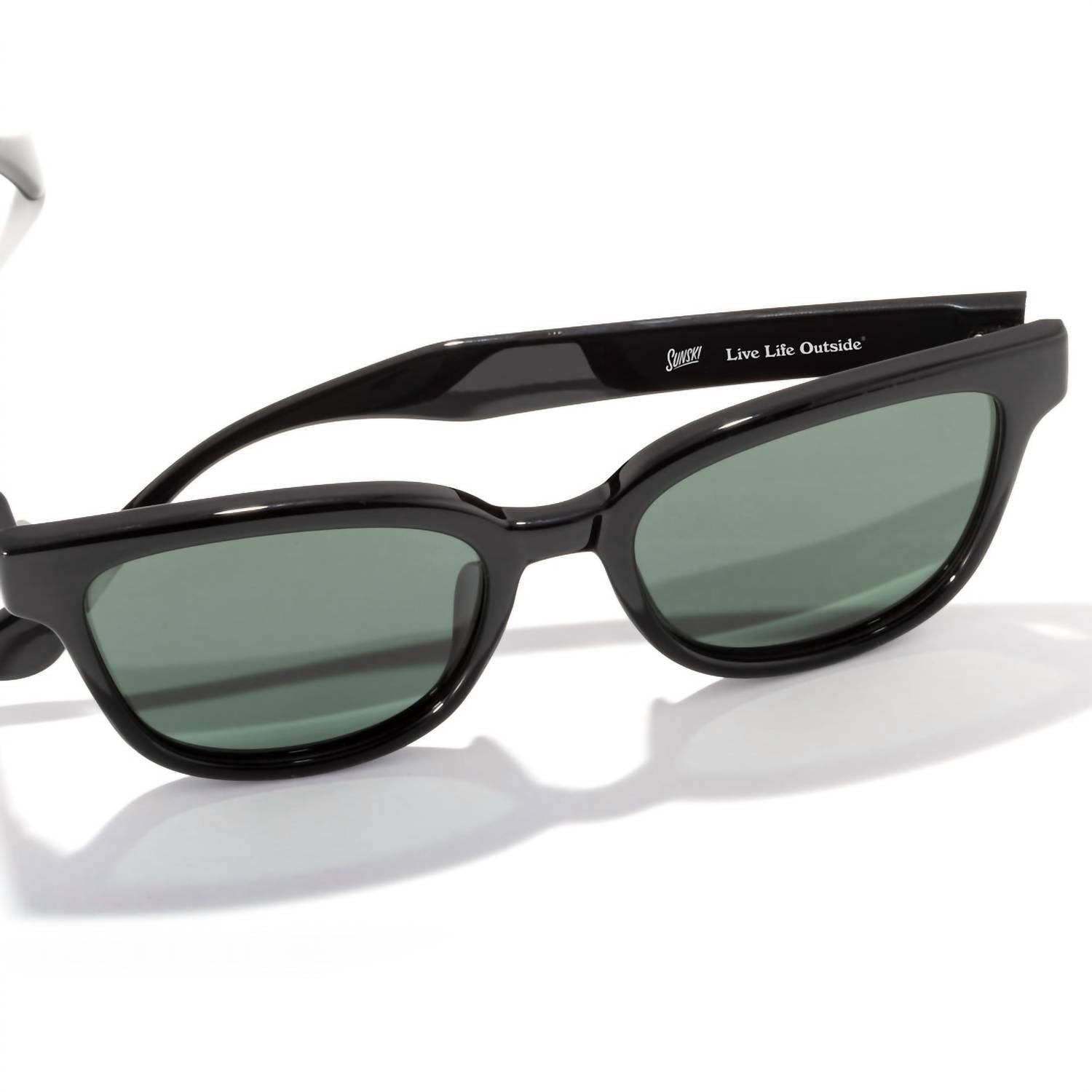 Sunski Women's Miho Square Sunglasses in black forest - women's accessory - alternate view
