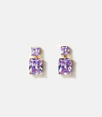 Marlyn Schiff - Women's Princess Cut Drop Earrings