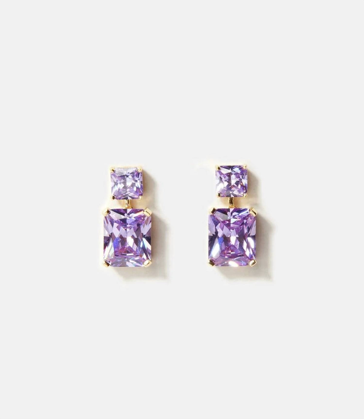 Marlyn Schiff - Women's Princess Cut Drop Earrings