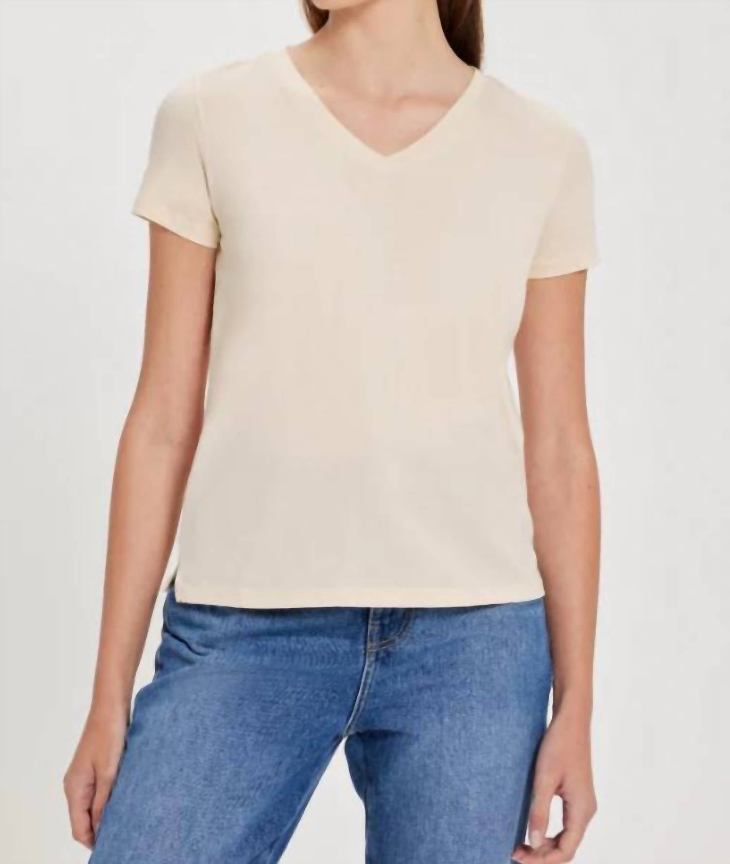 Goldie - Short Sleeve Organic Boy V-neck Tee