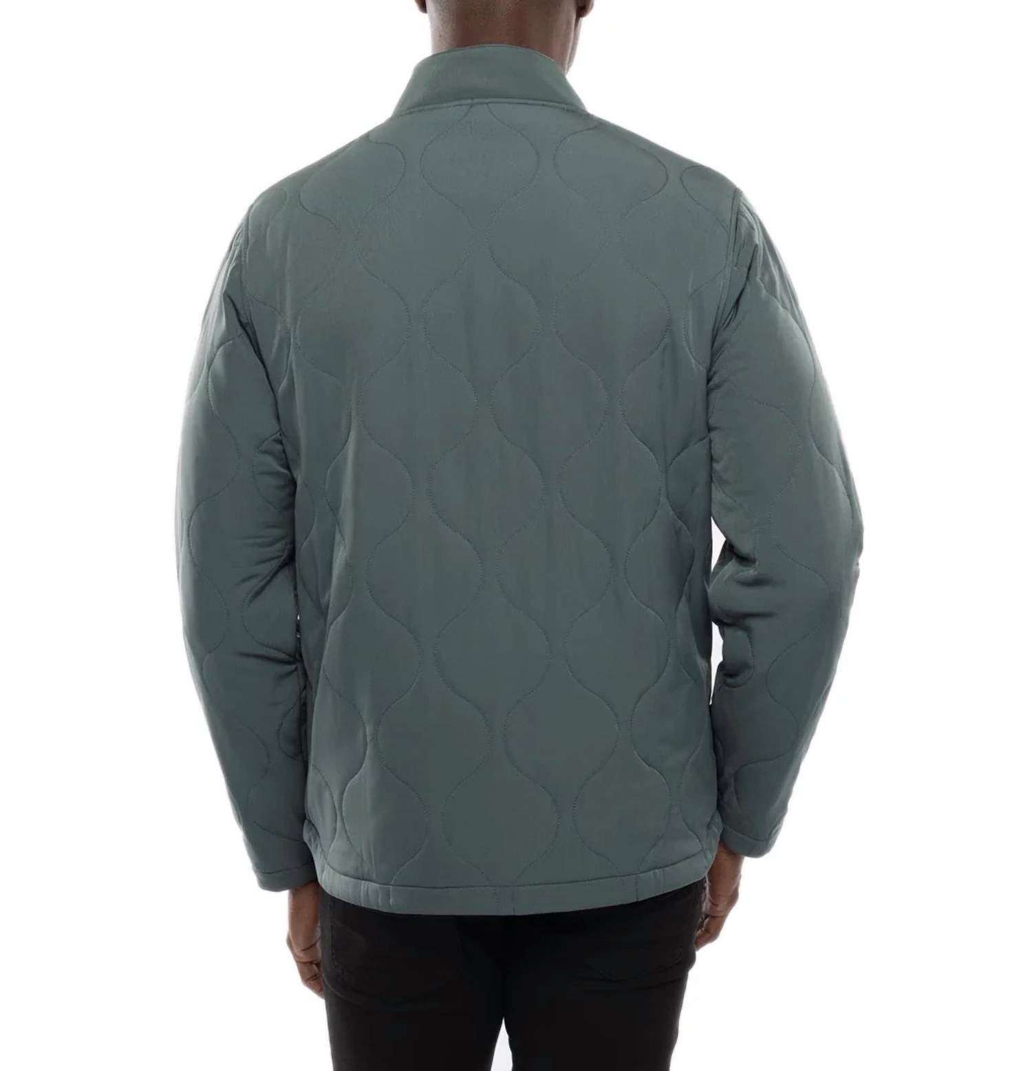 TravisMathew Come What May Jacket in balsam green - men's jacket - alternate view