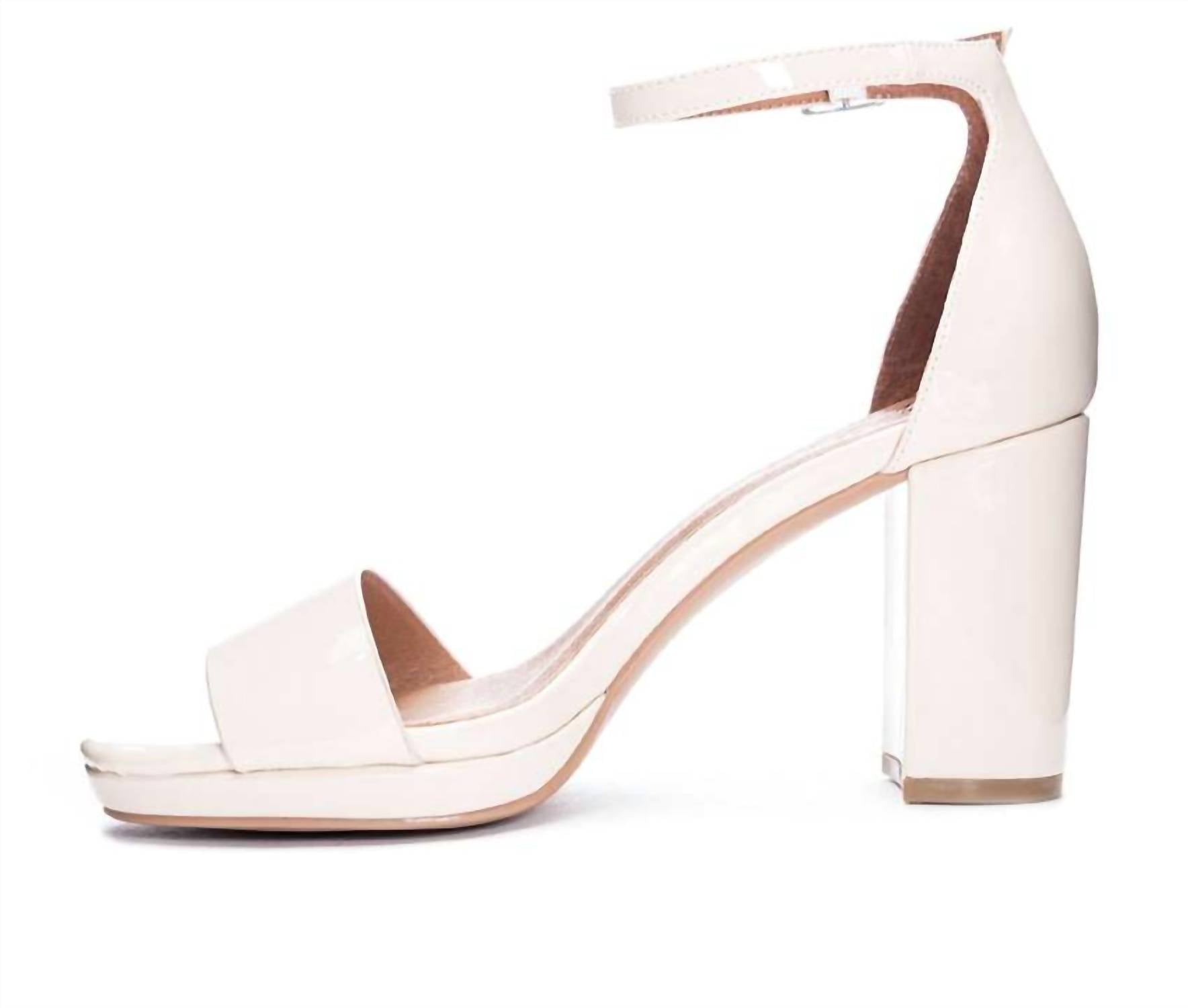 Chinese Laundry - Women's Teri Vegan Leather Dress Chunky Heels