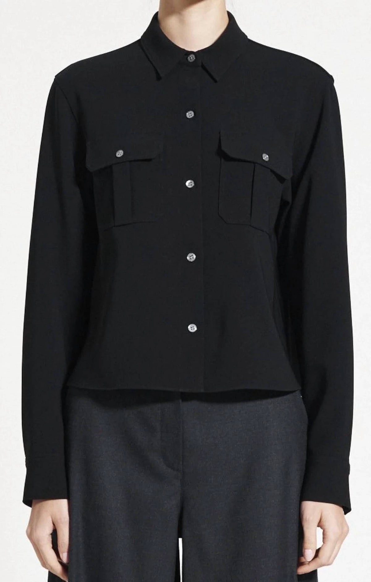 Theory - Cape Back Military Top