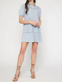 Entro - Denim Smocked Dress