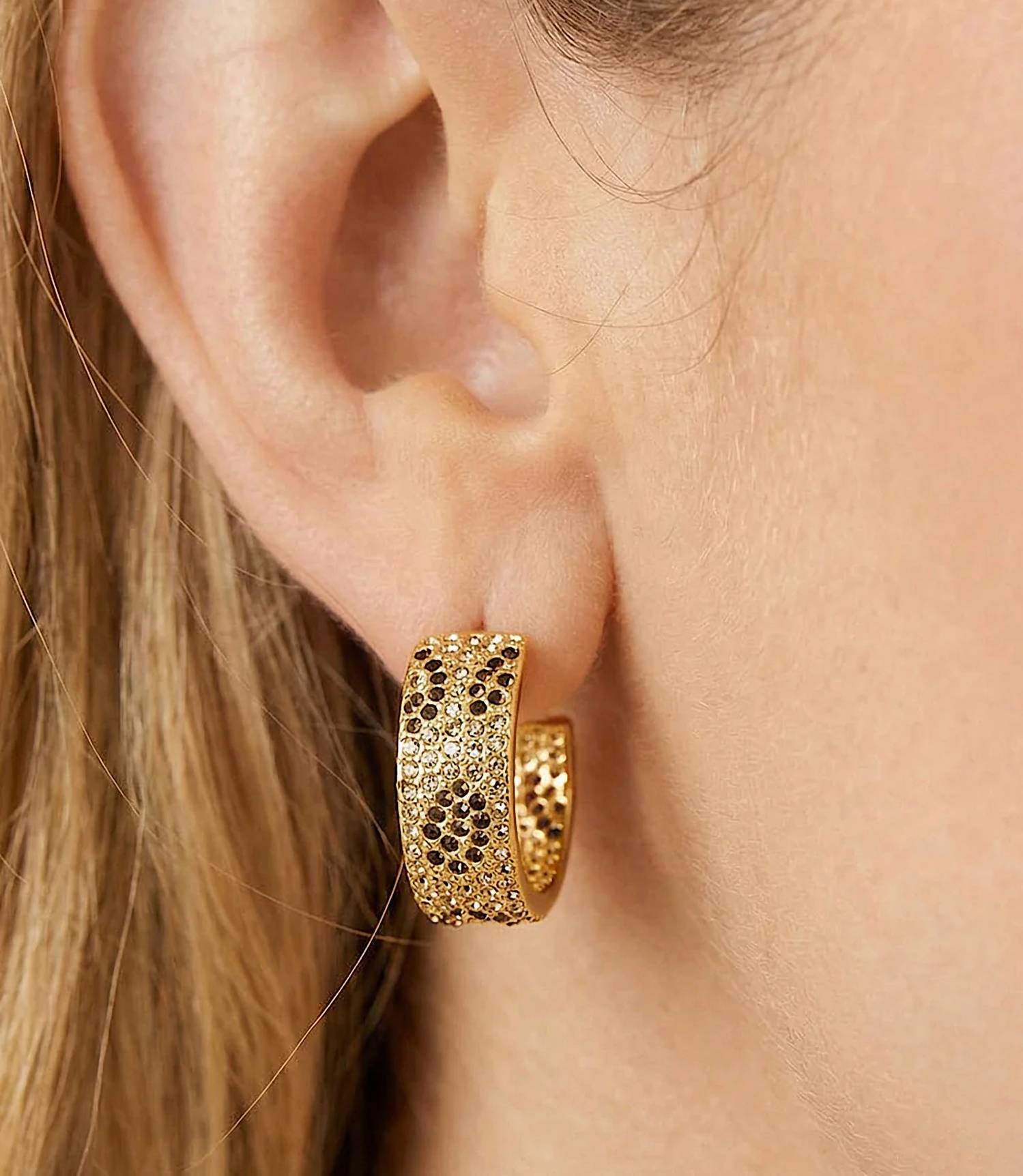 Native Gem - Leopard Crystal Hoop Earrings