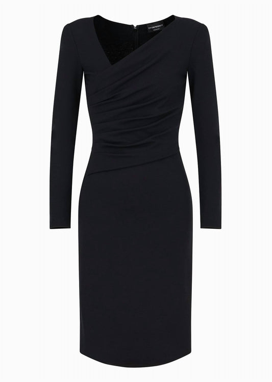 Emporio Armani - Crossover Ruched Jersey Dress