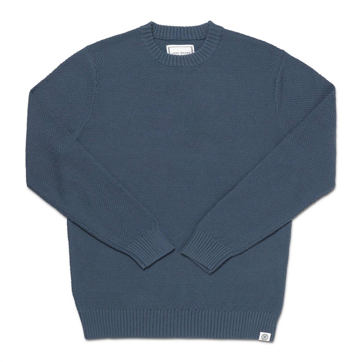 Long Wharf Supply Co. Men's Madaket Seawell Crewneck Sweater in marine - men's sweater