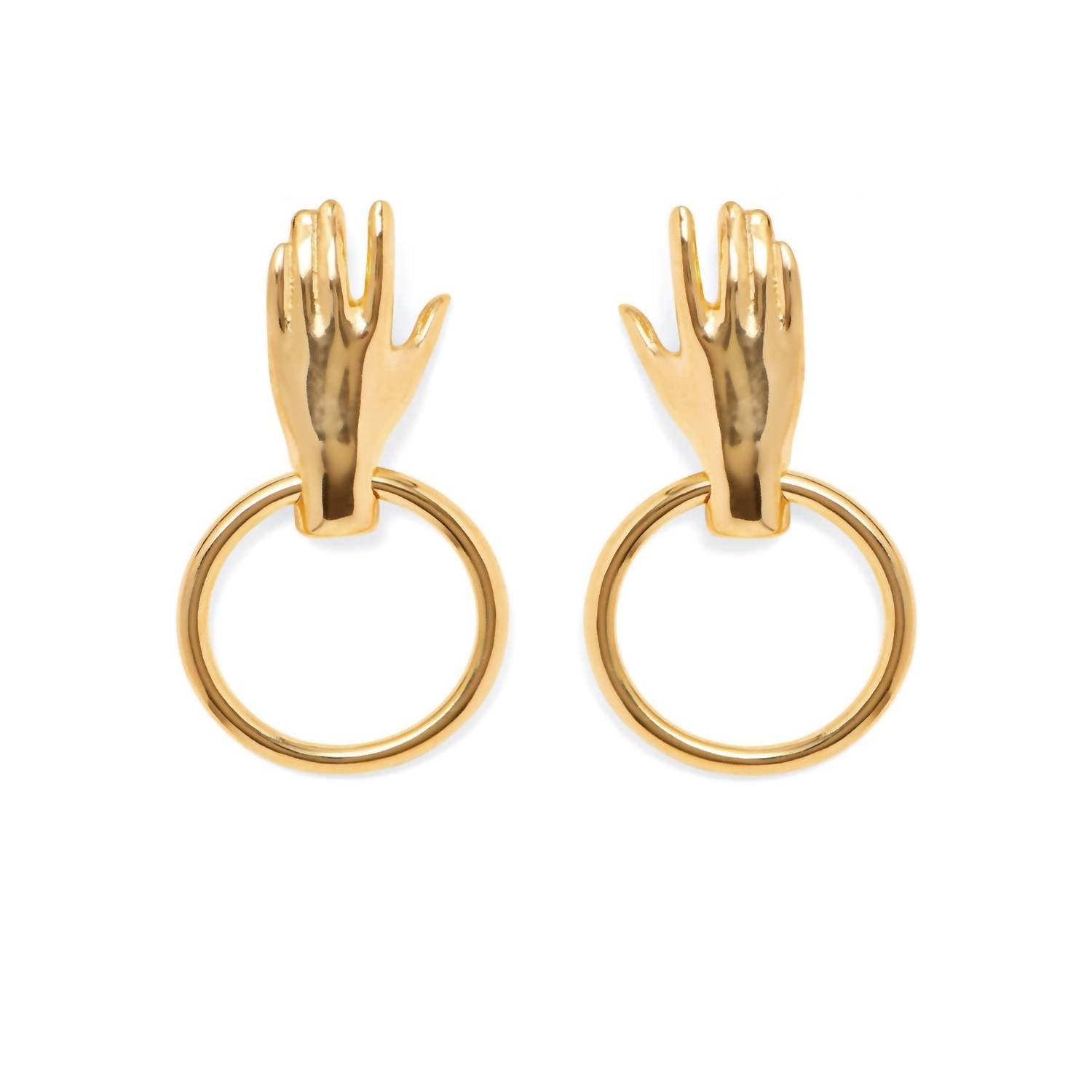 Lady Grey - Women's Hand Hoop Earrings