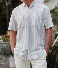 True Grit - Wyatt Short Sleeve Pocket Stripe Shirt