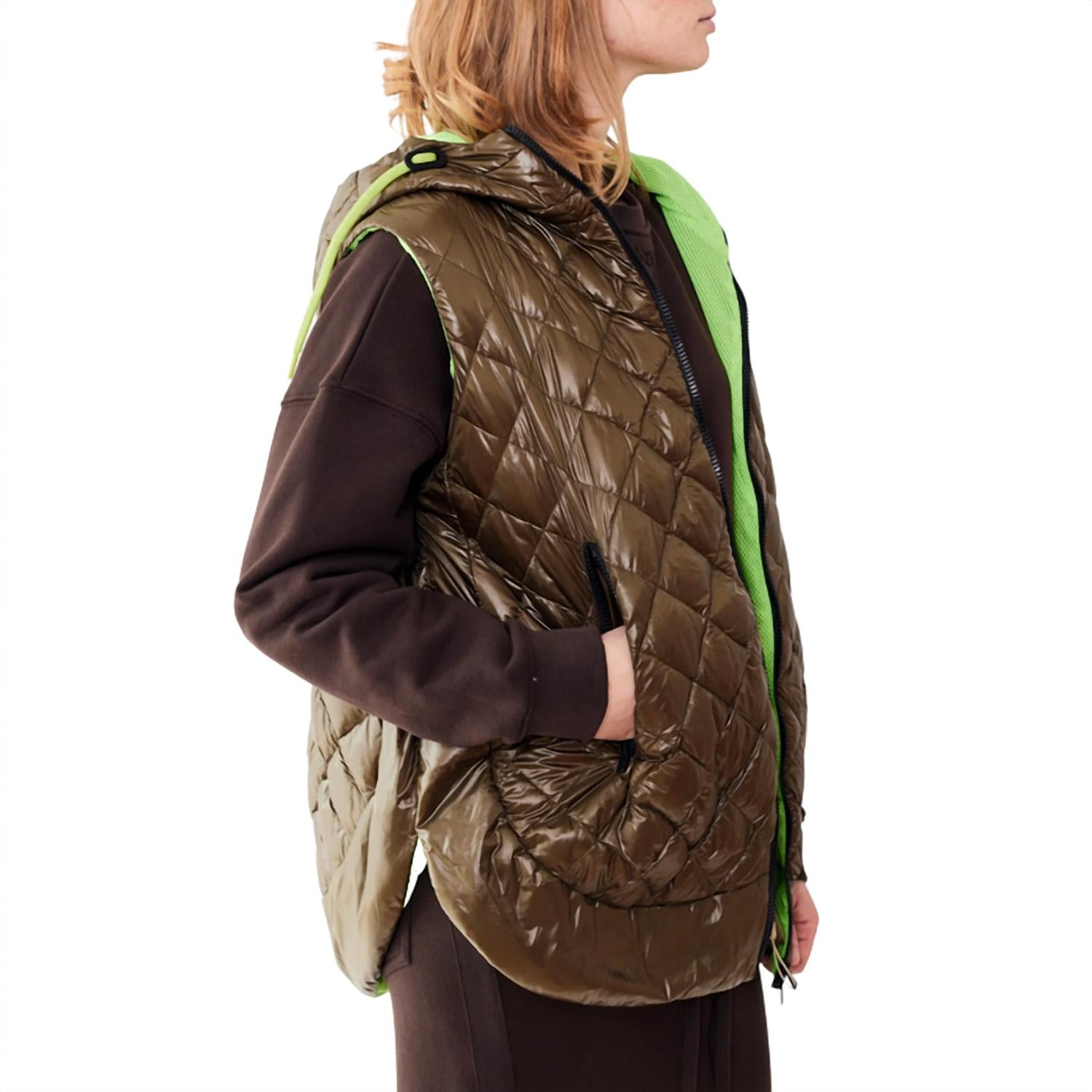 Herno - Mesh Lined Quilted Hoodie Vest