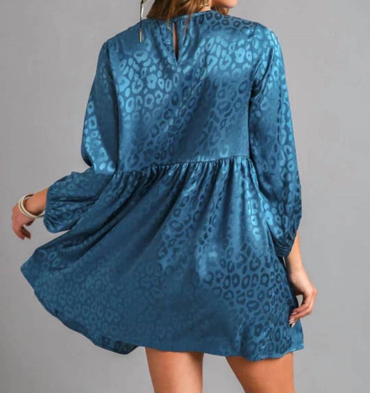 Umgee - Animal Print Long Sleeve Dress